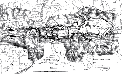 La red de drenaje y el contorno del embalse