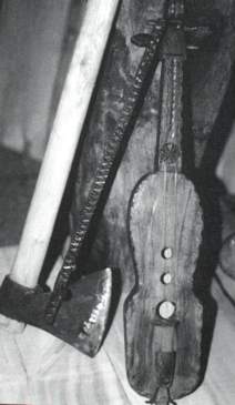 Rabel de madera de hiedra construido por el autor