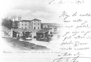 "Las Fuentes" fábrica de chocolate de Errazti. 1902