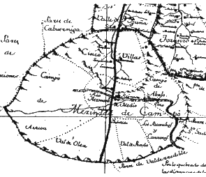 Mapa de Campoo en el s. XVIII