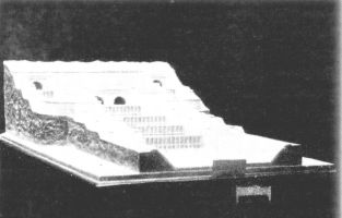 Maquetas para las tomas y descargas del pantano (según proyecto)