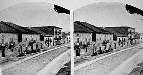 Toma fotogramétrica del Camino a su paso por la villa, realizado por Atkinson hacia 1855