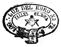 Sello de la logia Luz del Ebro