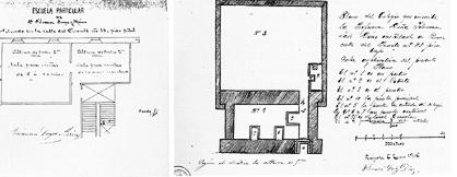 Planos de las escuelas de Filomena Duque y Filomena Sáiz