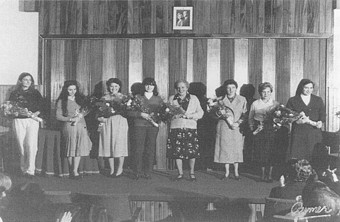 Profesoras de piano en Reinosa.1980 (Foto Gumer)