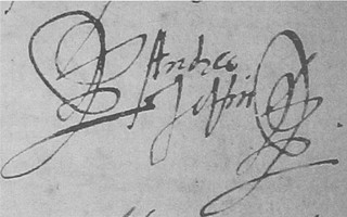 Fima de Andres Jorrín Landeras (año 1581)