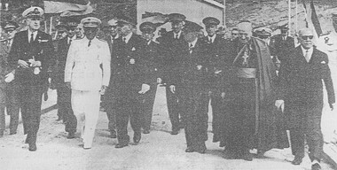 Inauguración del Pantano del Ebro por Francisco Franco. 6 de agosto de 1952